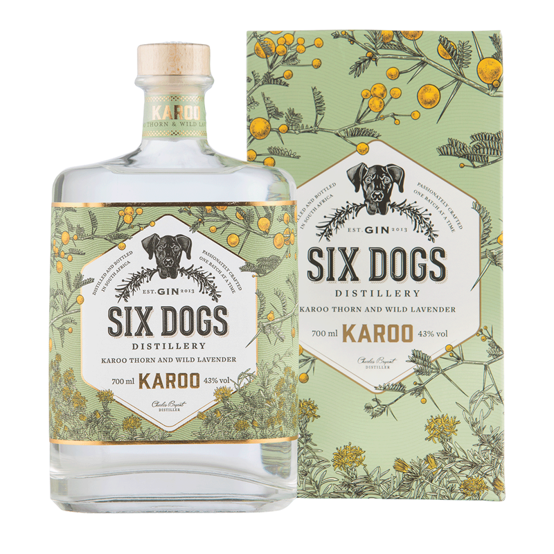 SIX DOGS KAROO  Gin 70 cl