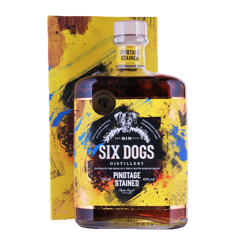 Gin Six Dogs Pinotage Stained 43% 70 cl