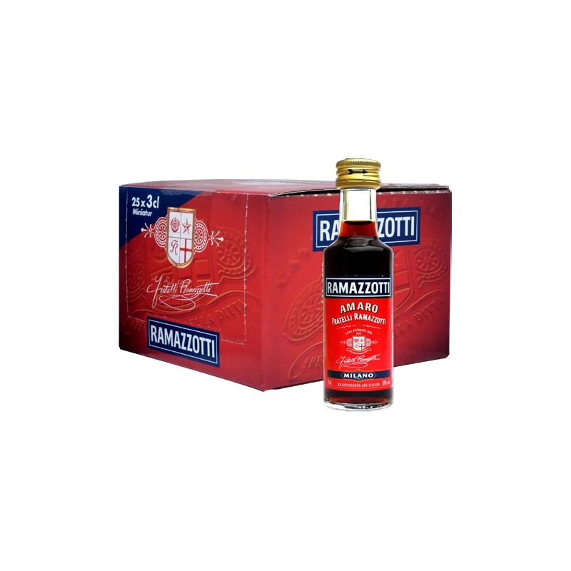 LIQUORE AMARO RAMAZZOTTI MINIATURES 30% VETRO 20*3cl