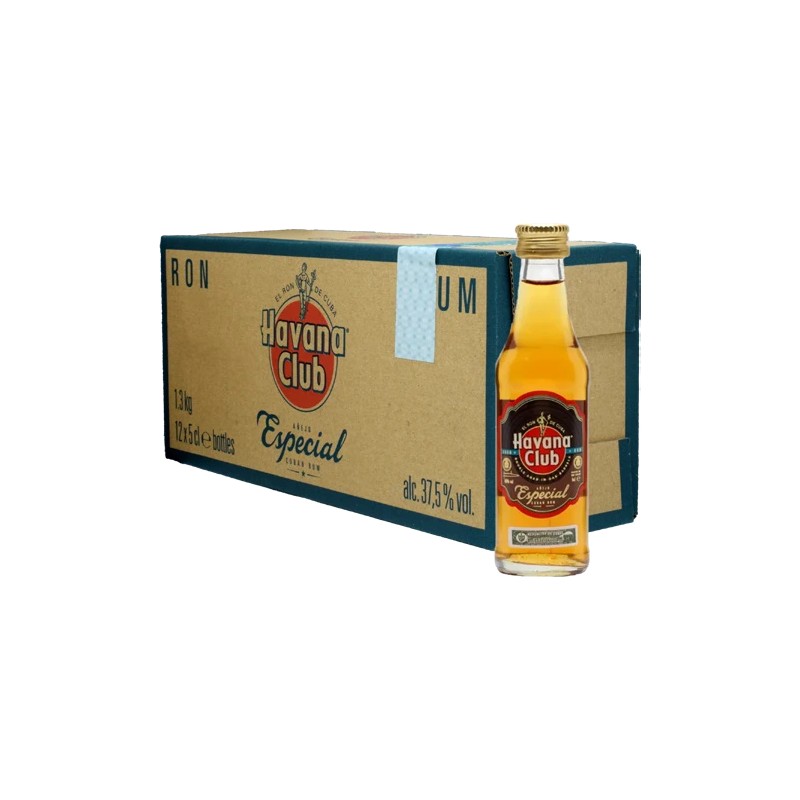 RUM HAVANA CLUB ESPECIAL 37.5% MINIATURES VETRO 12*5cl RUM HAVANA CLUB ESPECIAL 37.5% MINIATURES VETRO 12*5cl