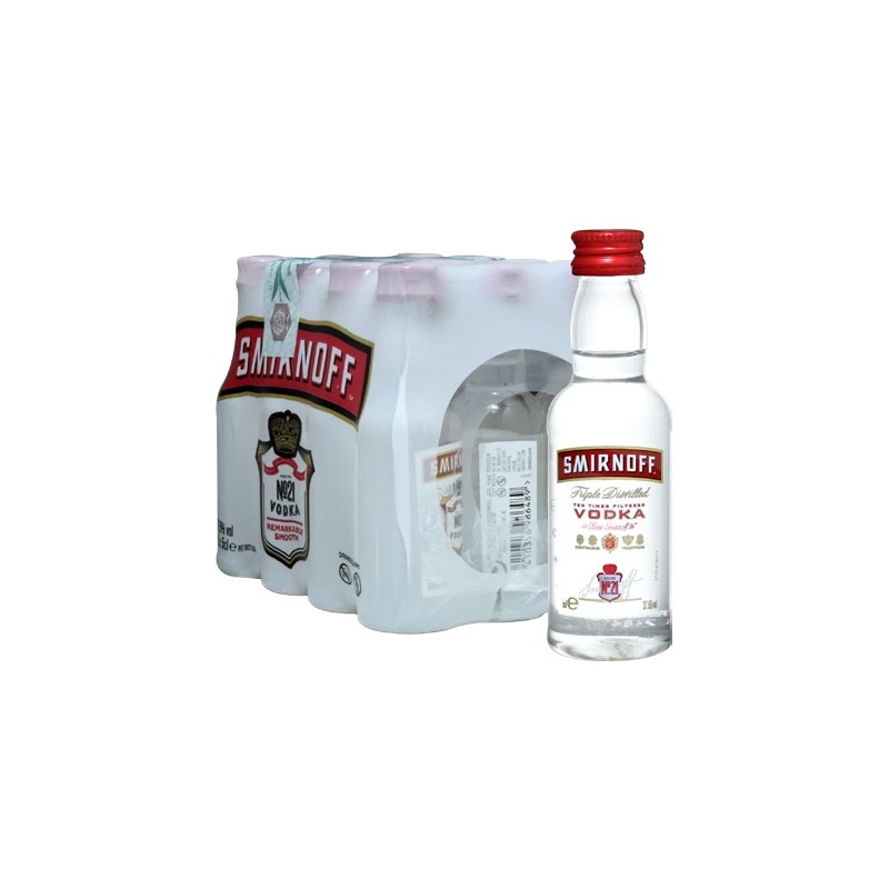VODKA SMIRNOFF RED 37,5% MINIATURES PET 12* 5cl