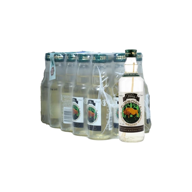 VODKA ZUBROWKA 37.5% MINIATURES PET 15*5cl