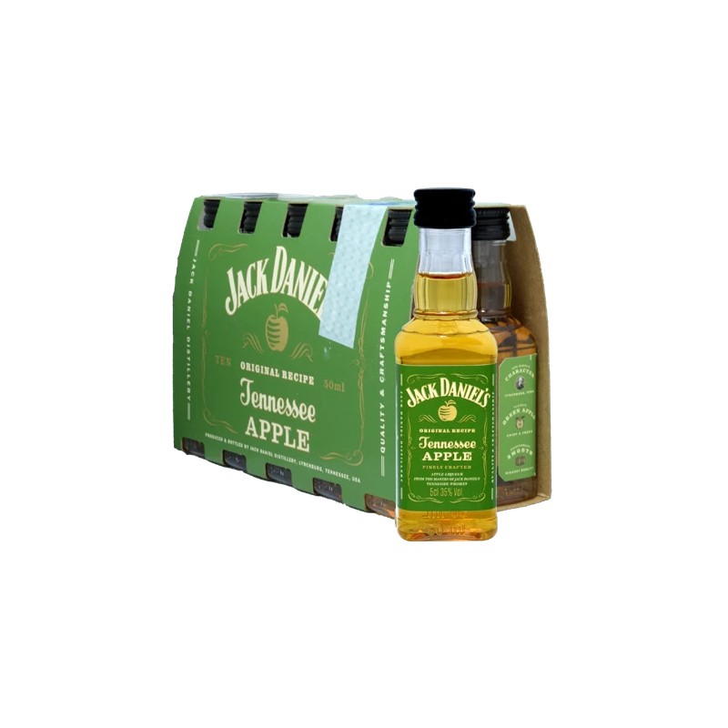 WHISKEY JACK DANIEL'S APPLE 35% MINIATURES PET 10 *5cl