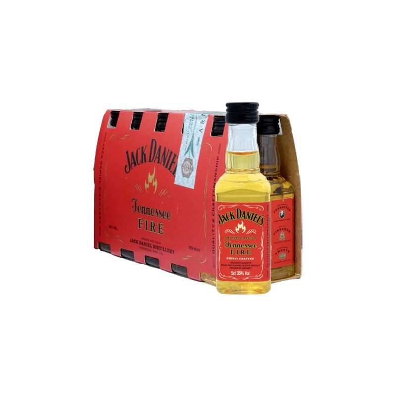 WHISKEY JACK DANIEL'S FIRE 35% MINIATURES PET 10*5cl