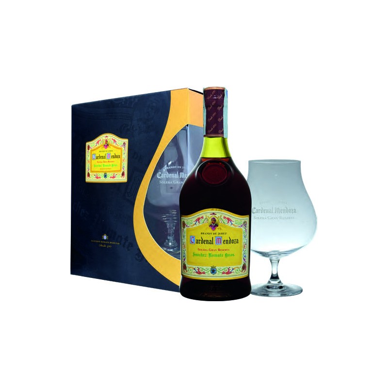 GIFT BRANDY CARDENAL MENDOZA 70 cl 40%  + BICCHIERE