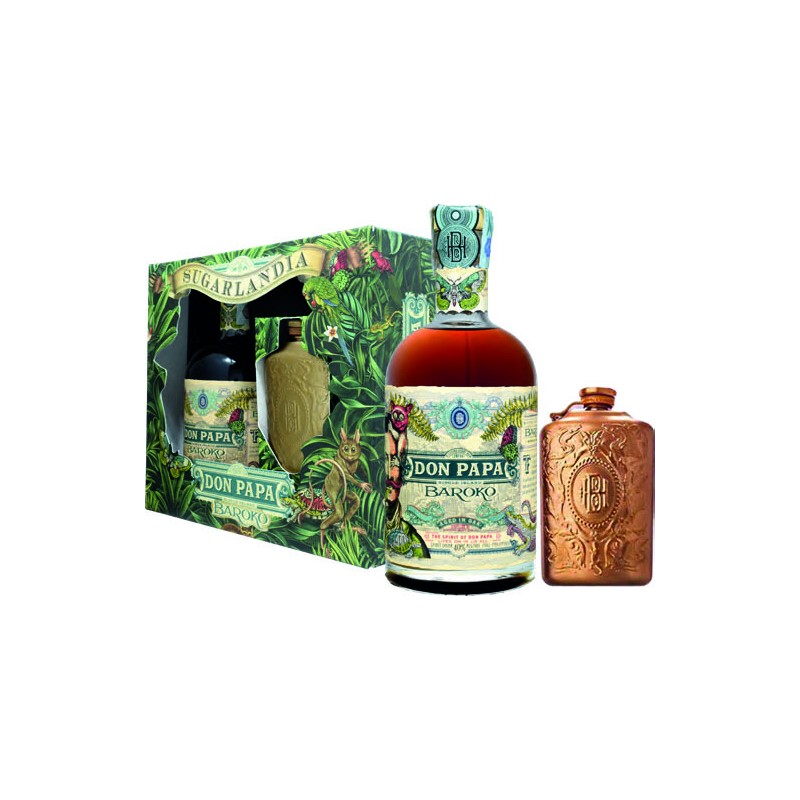 GIFT RUM DON PAPA BAROKO 40% +1FIASCHETTA