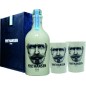 GIFT GIN KNUT HANSEN 50 cl 42% LEGNO+2 BICCHIERI