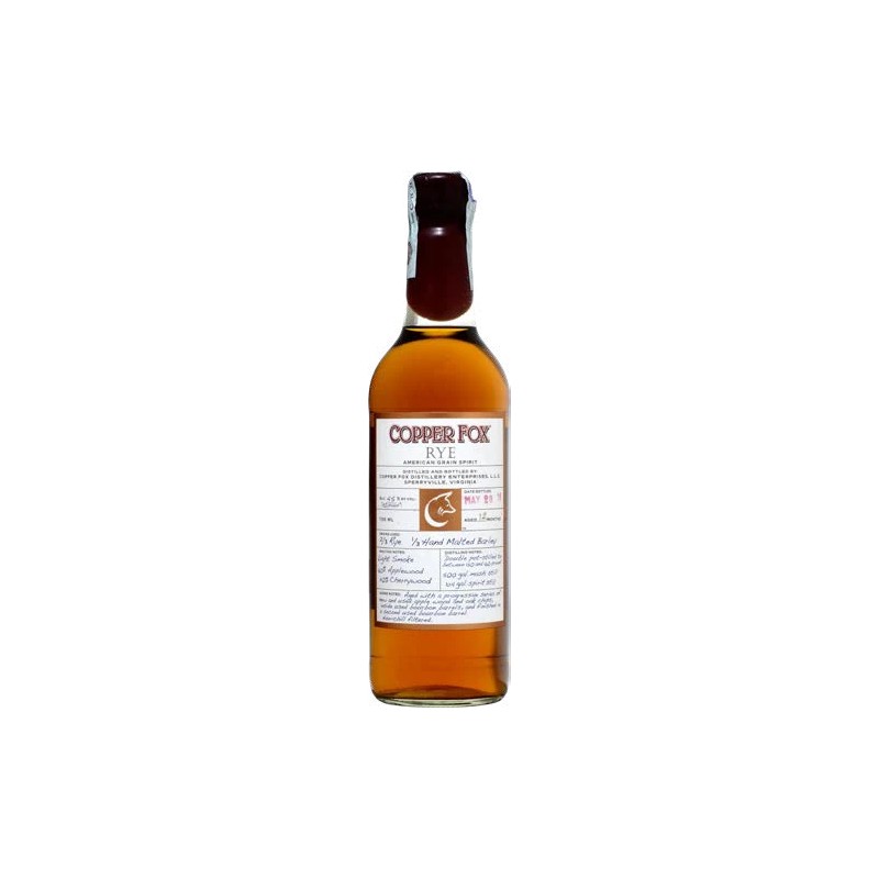 RYE WHISKEY COPPER FOX 70cl 45%