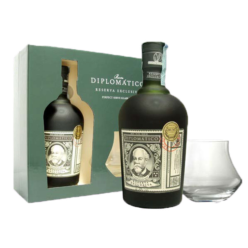 Rum diplomatico Reserva esclusiva - 1 bottiglia 70 cl e 2 bicchieri