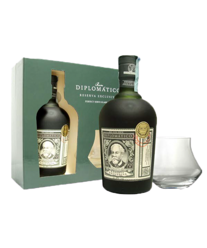 Rum diplomatico Reserva esclusiva - 1 bottiglia 70 cl e 2 bicchieri