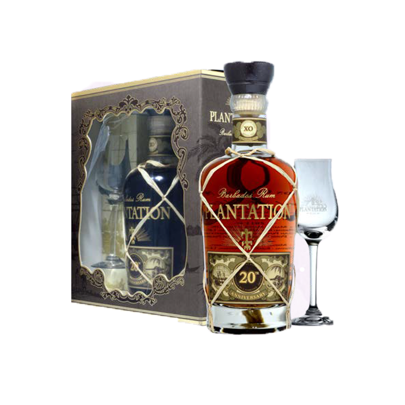 Plantation XO 20th Anniversary - 1 bottiglia 70 cl e 1 bicchiere