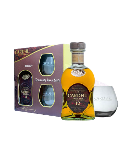 Cardhu Scotch Whisky 12 Y.O. - 1 bottiglia 70 cl e 2 bicchieri