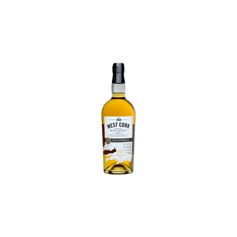 IRISH WHISKEY WEST CORK CASK STRENGTH BLENDED 70 cl 62%