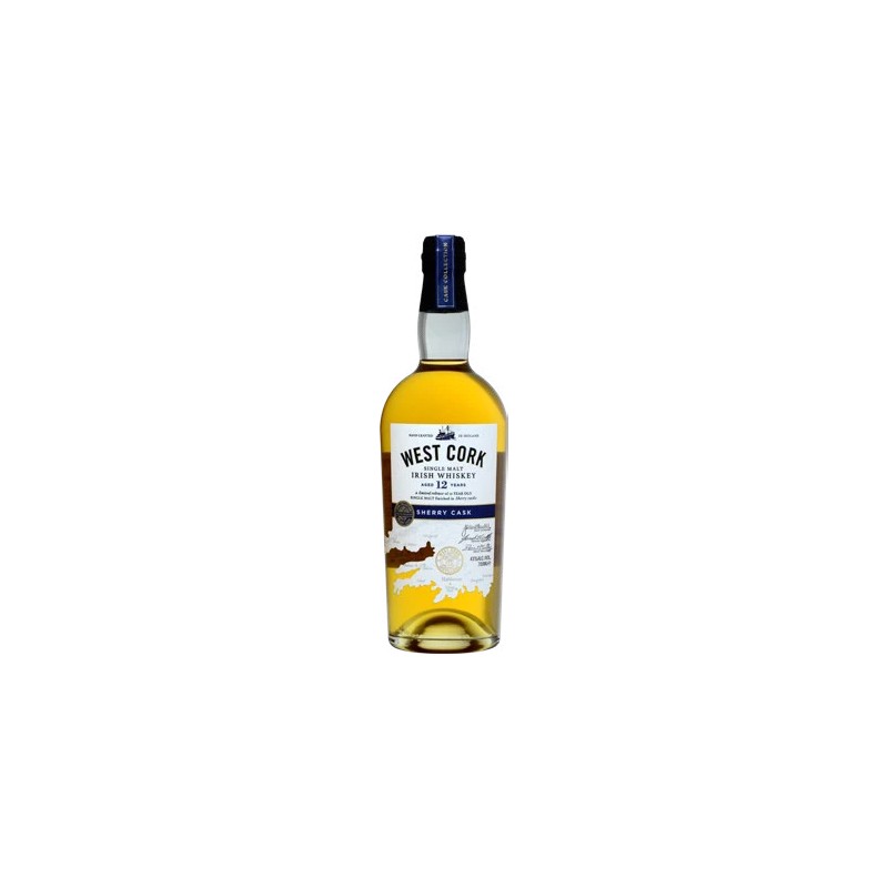 IRISH WHISKEY WEST CORK SINGLE MALT SHERRY CASK 70 cl 43%