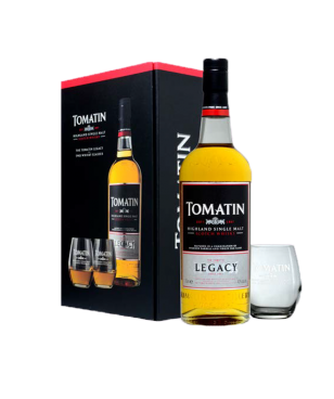 Tomatin Legacy Scotch Whisky - 1 bottiglia 70 cl e 2 bicchieri