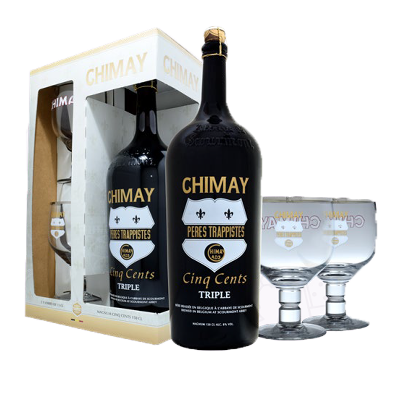 Chimay Cadeau - 1 bt 1,5 litri e 2 bicchieri