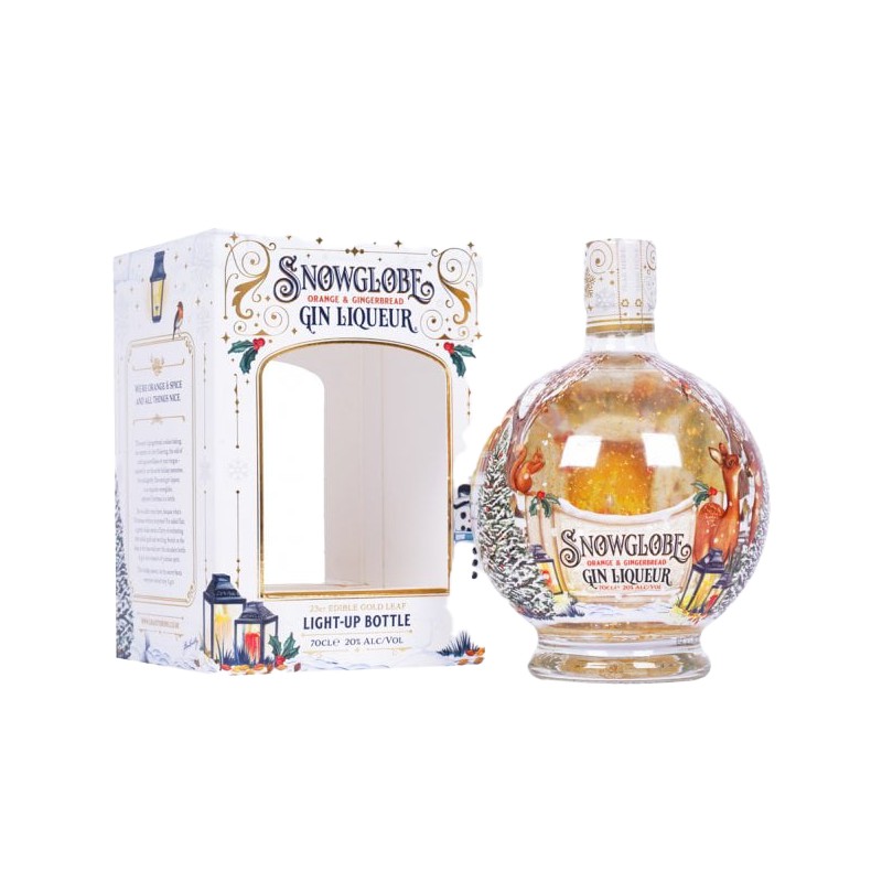 GIN SNOWGLOBE ORANGE & GINGERBREAD 20% 70cl GBOX GIN SNOWGLOBE ORANGE & GINGERBREAD 20% 70cl GBOX