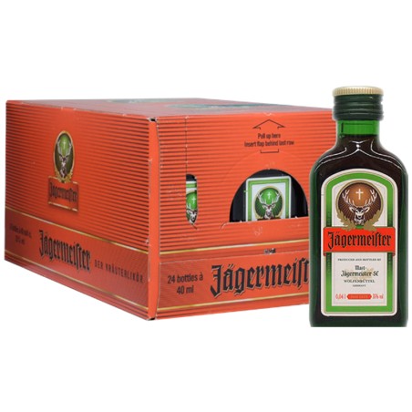 LIQUORE JAGERMEISTER 35% MINIATURES VETRO 24*4cl