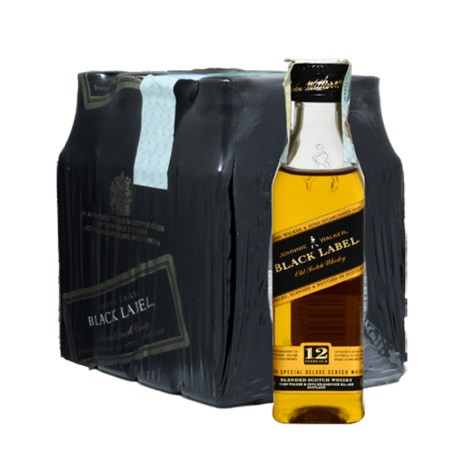 SCOTCH WHISKY JOHNNIE WALKER BLACK 12 Y.O. 40% MINI PET 12*5cl