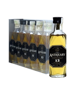 SCOTCH WHISKY THE ANTIQUARY 12Y 40% MINIATURES VETRO 5*5cl