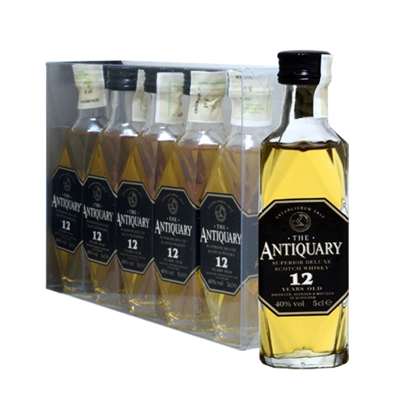 SCOTCH WHISKY THE ANTIQUARY 12Y 40% MINIATURES VETRO 5*5cl SCOTCH WHISKY THE ANTIQUARY 12Y 40% MINIATURES VETRO 5*5cl