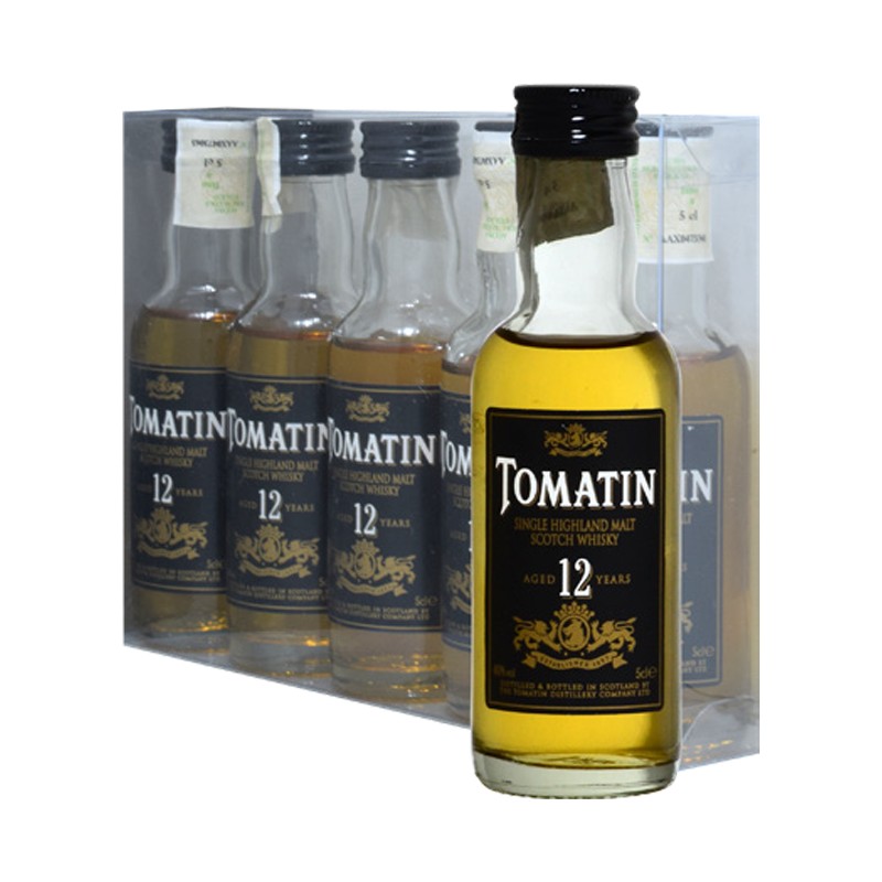 SCOTCH WHISKY TOMATIN 12Y 40% MINIATURES VETRO 5*5cl SCOTCH WHISKY TOMATIN 12Y 40% MINIATURES VETRO 5*5cl