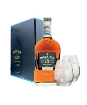 GIFT RUM APPLETON ESTATE 12YO 43% 70cl +2BICCHIERI