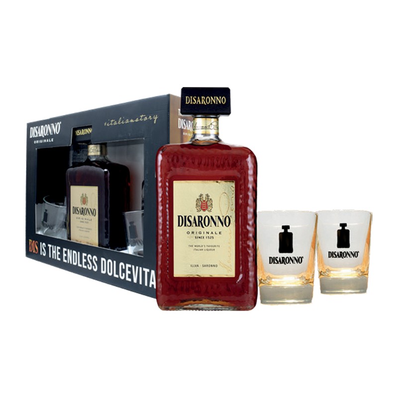 GIFT LIQUORE DISARONNO AMARETTO 28% 70cl +2BICCHIERI GIFT LIQUORE DISARONNO AMARETTO 28% 70cl +2BICCHIERI