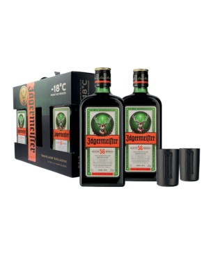 GIFT LIQUORE JAGERMEISTER TWINPACK 35% 2BT* 50cl +2 SHOT