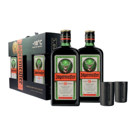 GIFT LIQUORE JAGERMEISTER TWINPACK 35% 2BT* 50cl +2 SHOT