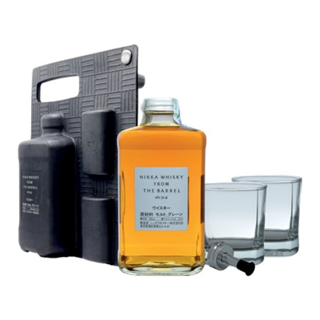 GIFT JAPANESE WHISKEY NIKKA FROM THE BARREL 51.4% 50cl+2 BICCHIERI