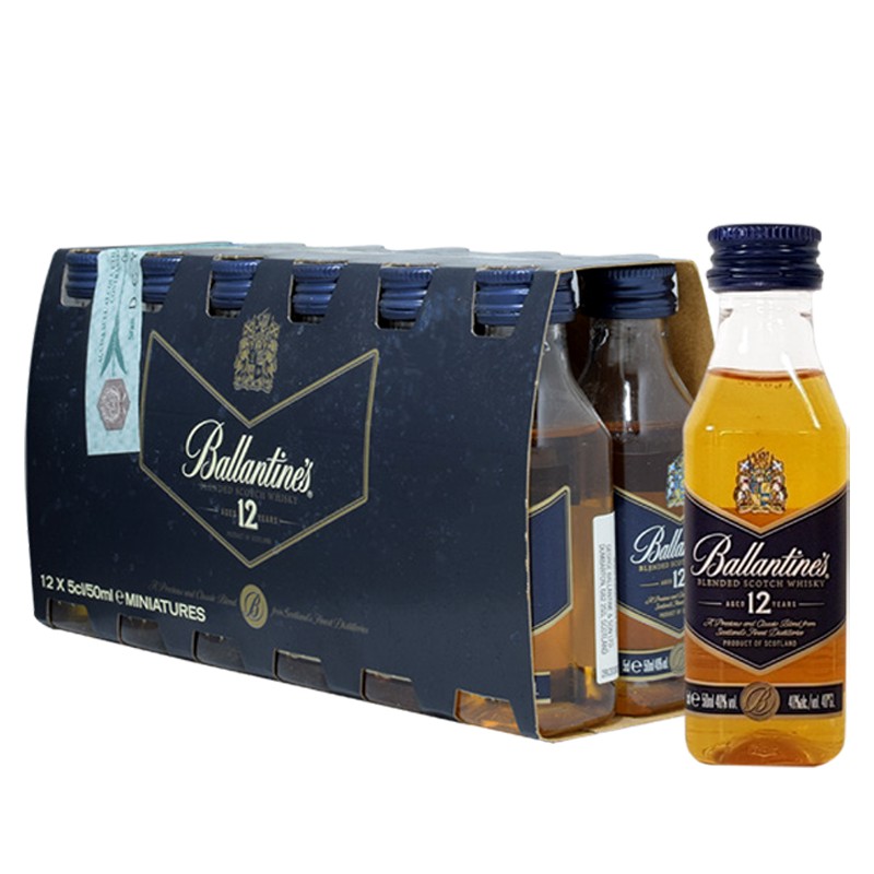 SCOTCH WHISKY BALLANTINE'S FINEST 40% MINIATURES PET 12*5cl