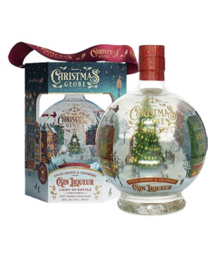 GIFT GIN CHRISTMAS GLOBE GIN LIQUEUR SPICED ORANGE & CRANBERRY 20% 70cl GBOX