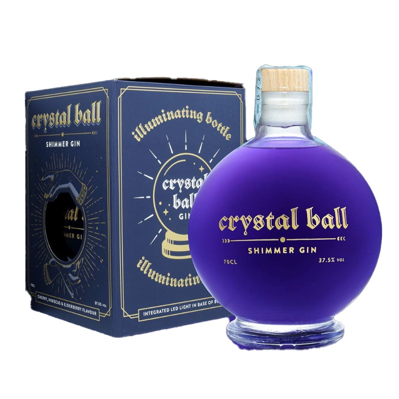 GIN CRYSTAL BALL SHINNER 37,5% 70cl LIGHT UP GBOX