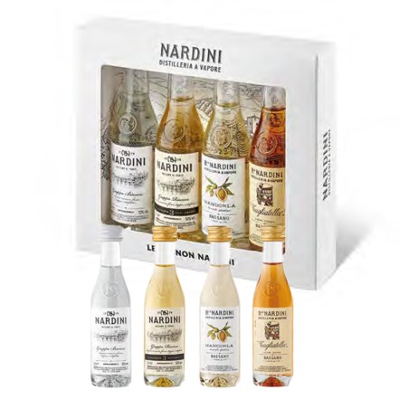 SET GRAPPE NARDINI GBOX MIGNON 35-50% 4*3cl