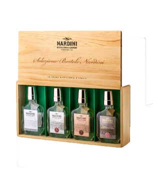 COFANETTO LEGNO SELEZIONE NARDINI MIGNON 45-50% 4*10cl