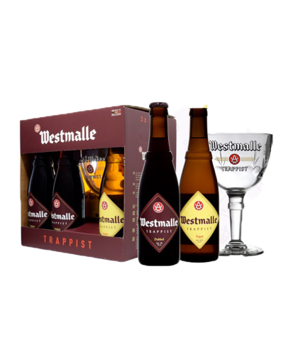 Westmalle Cadeau - 6 bt 33 cl e 1 bicchiere