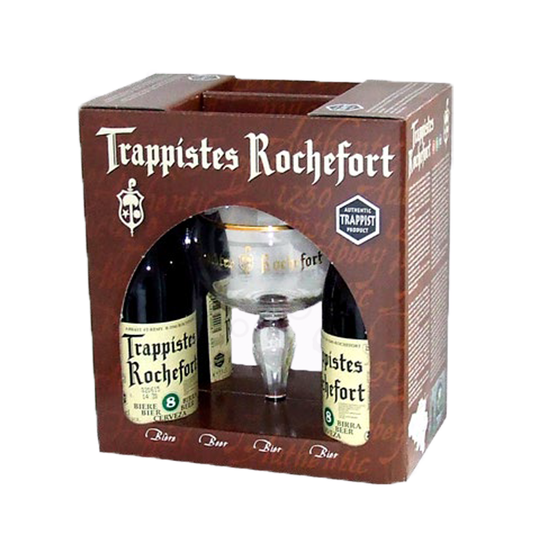 Rochefort 8 Cadeau - 4 bt e 1 bicchiere