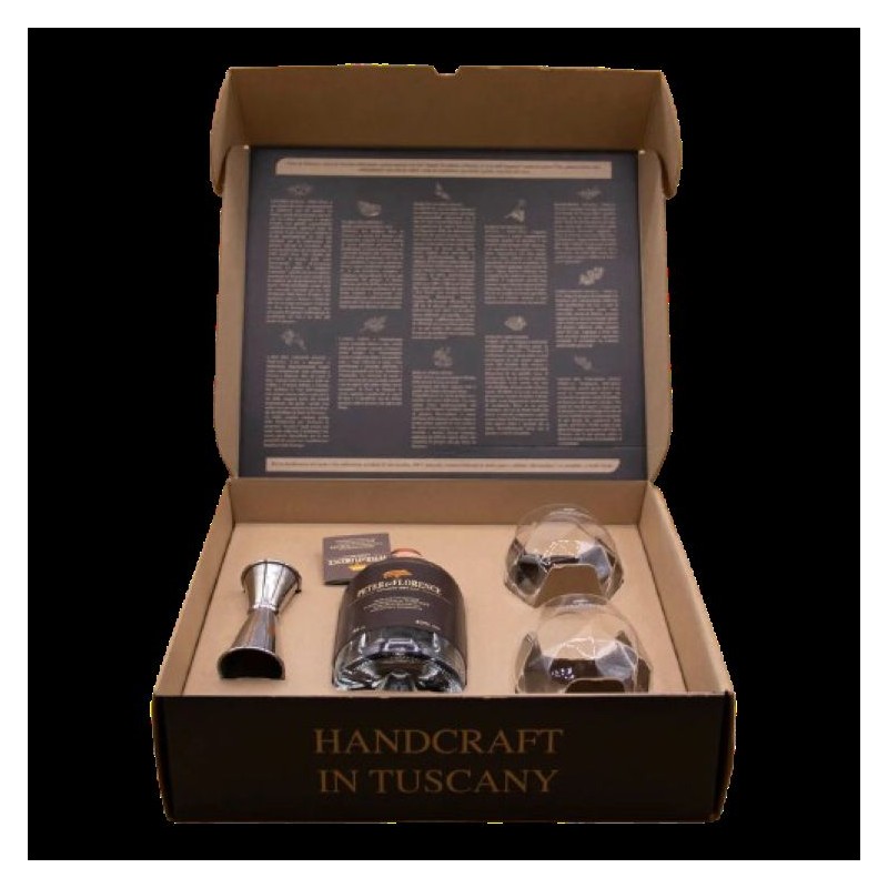 GIN PETER IN FLORENCE 43% 50CL GIFT BOX + 2 BICCHIERI