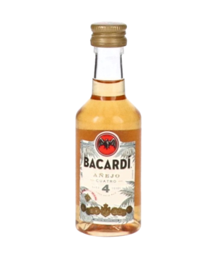 RUM Bacardí Añejo Cuatro Mignon 40% 10*5cl PET