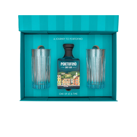 GIN PORTOFINO 50cl 43% + 2 BICCHIERI