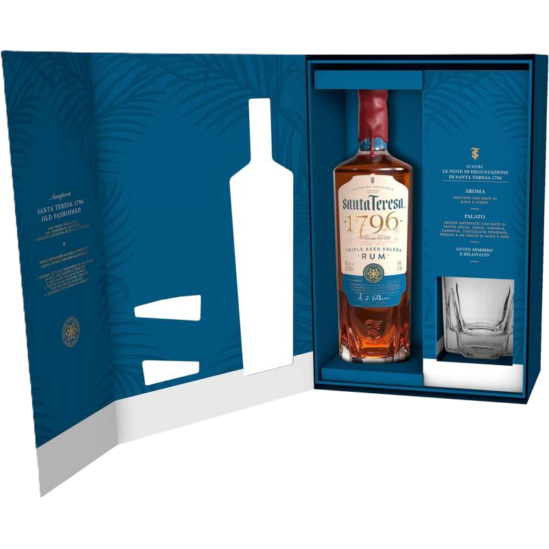 SANTA TERESA 1796 RUM 40% 70cl + 1 BICCHIERE