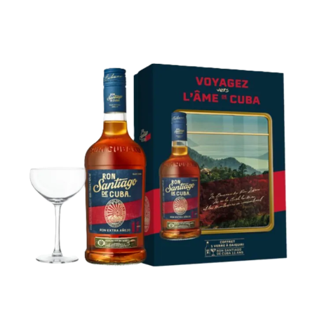 RUM SANTIAGO DE CUBA 11 YEAR GIFT 40% 70cl + 1 BICCHIERE