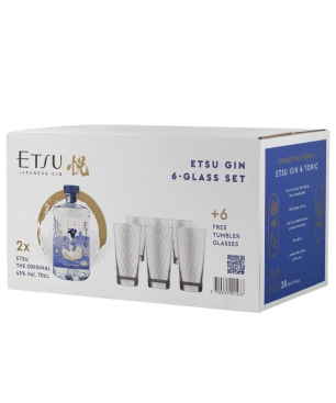 ETSU JAPANESE GIN X2 + 6 BICCHIERI BOX
