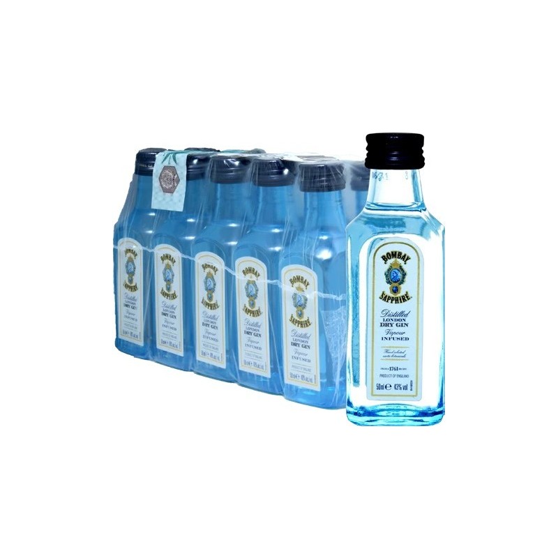 GIN BOMBAY SAPPHIRE MIGNON VETRO 40% 12*5cl