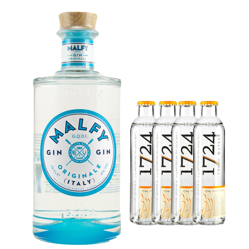 Malfy Gin e Tonic Water "1724" (4x200ml)