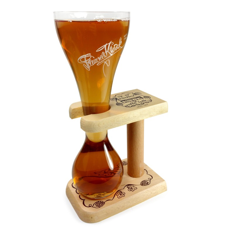 kwak bicchiere con supporto in legno 33 cl